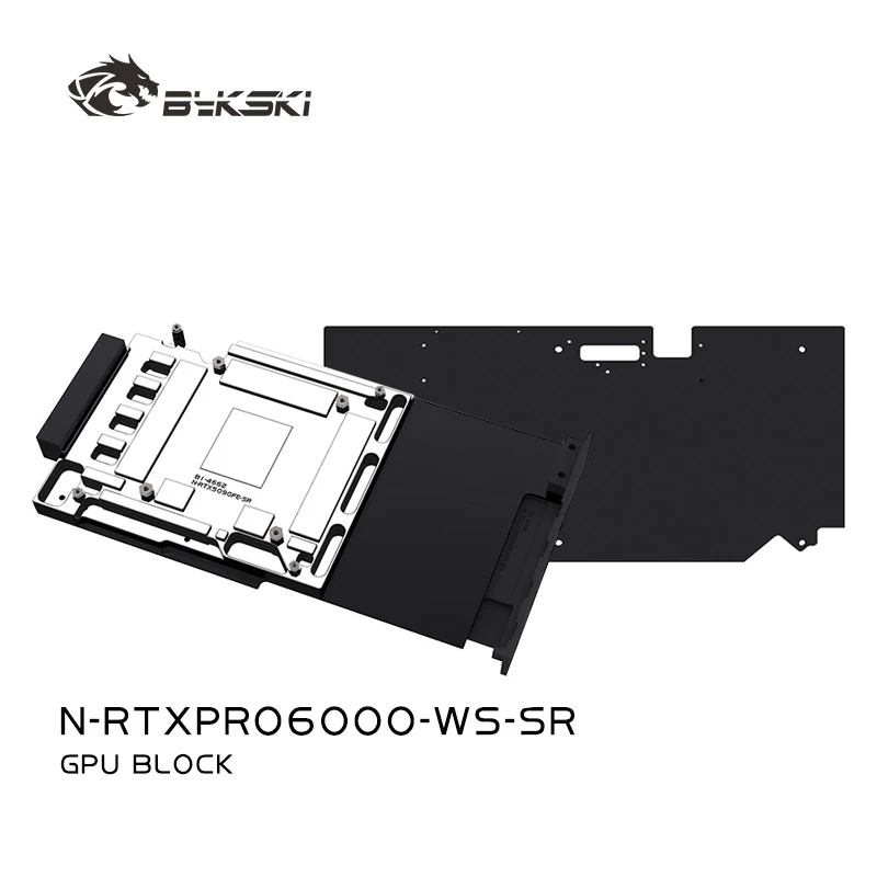 Bykski GPU Water Block for NVIDIA RTX Pro 6000 Blackwell Workstation Edition Card, 0.3mm Jet Micro-waterway /N-RTXPRO6000-WS-SR