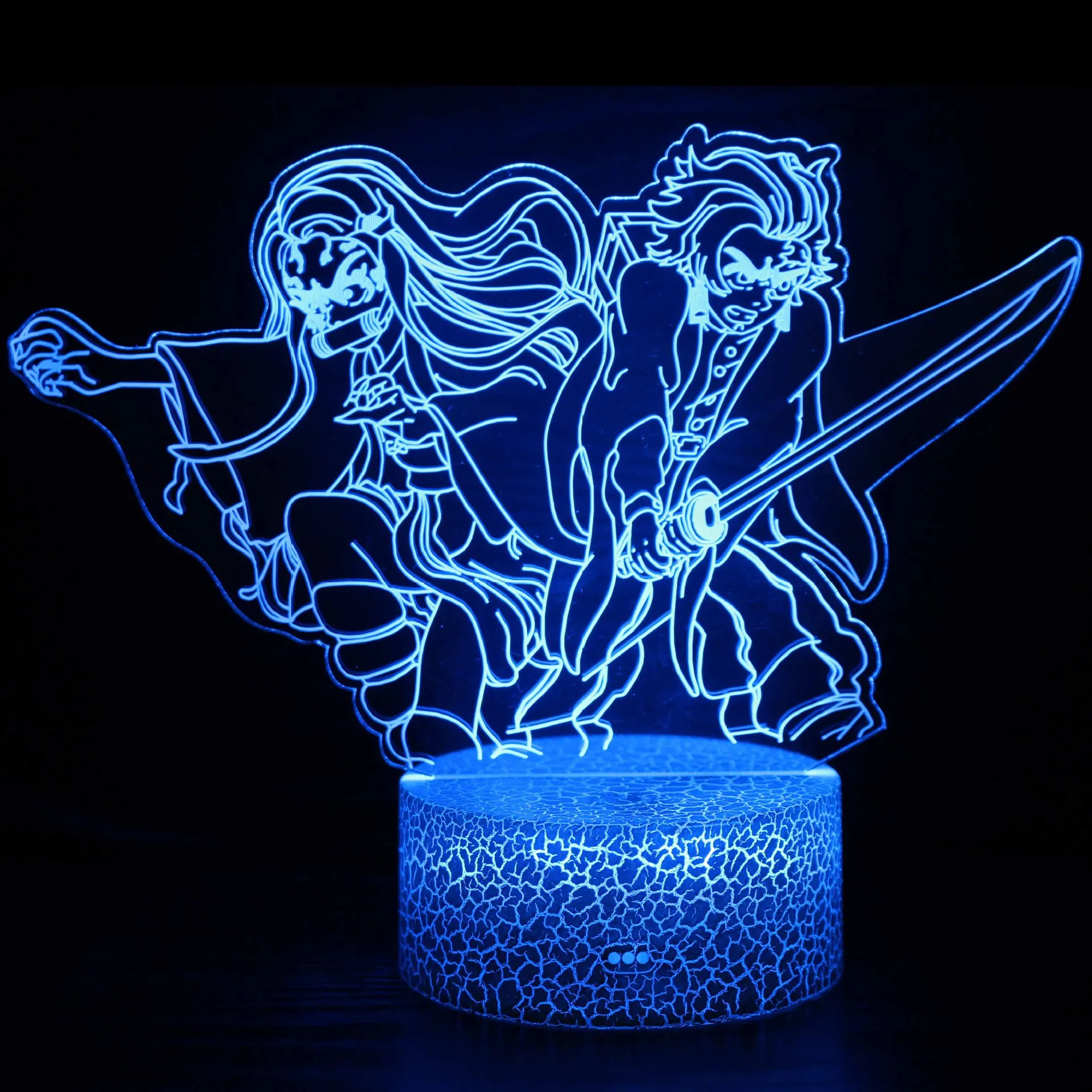 Kimetsu No Yaiba Nezuko Kamado Figure 3D Led Night Light for Bedroom Decor Nightlight Kids Child Table Lamp Demon Slayer Gift