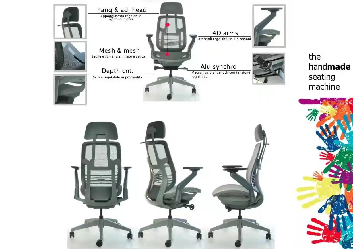 ZC02 ES Heißer Verkauf Mesh-Bürostühle Multifunktionsmechanismus mit ergonomischem Rückendesign Boss Bürostuhl Executive