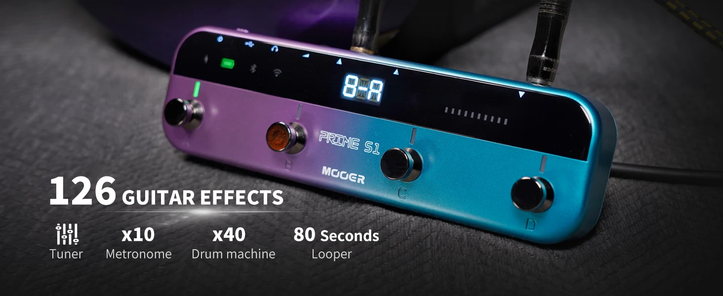MOOER ギターペダル Prime S1 エフェクター 128 ギターエフェクト付き