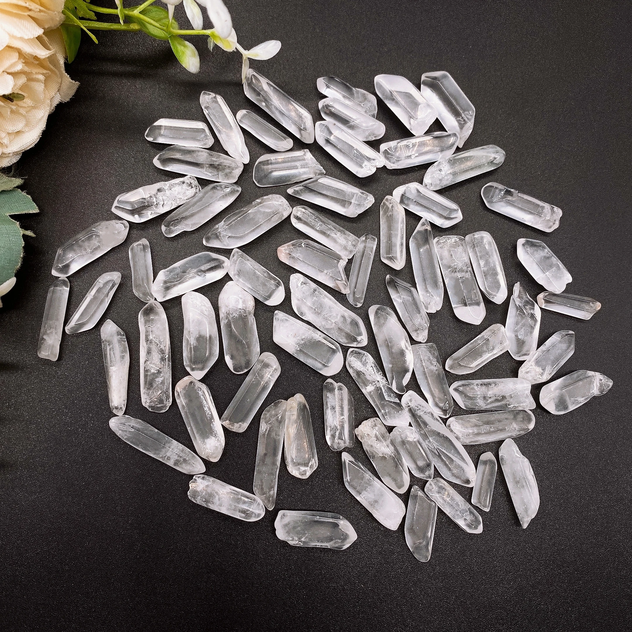 50g 100g Natural Polished Clear Quartz Crystal Raw Column Stone Wand Point Energy Healing Rock Mineral Specimen Home Decor Gift