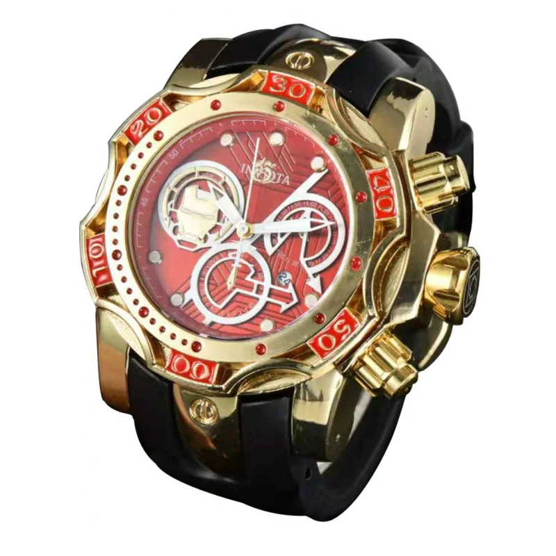 2025 New Manga Fashion Red Large Dial Life Waterproof Quartz Alloy Personalized Leisure Fashion delicacy Watch new year gift