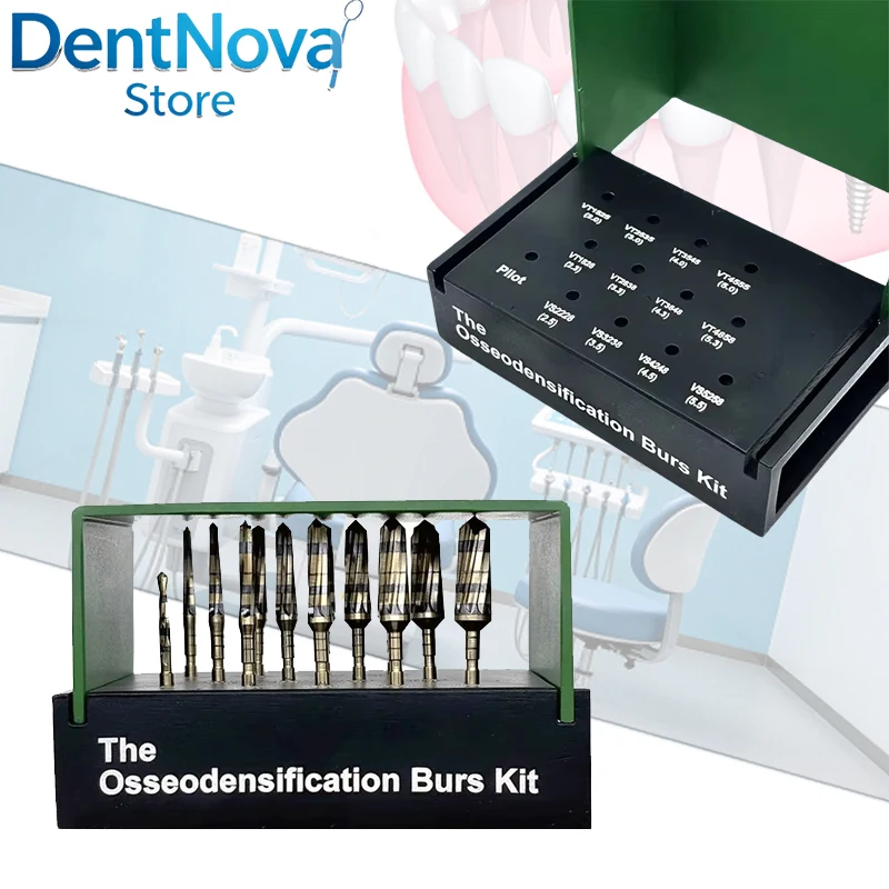 

13pcs/set Dental Osseodensification Burs High-Speed Implant Osteotomy for Surgical Kit