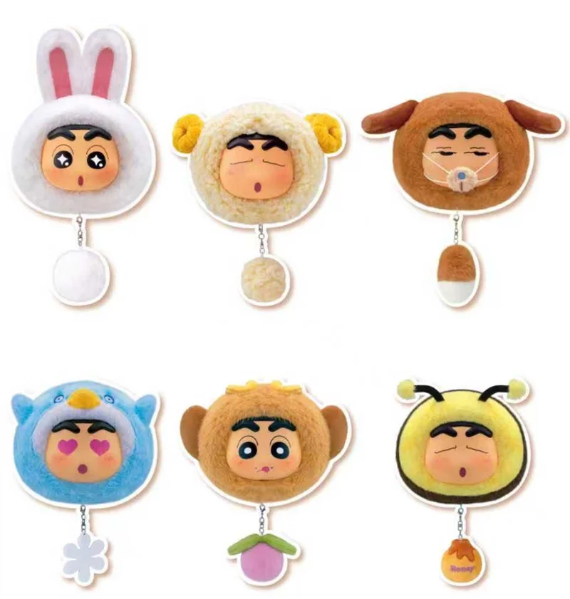 Echte Eaki Crayon Shin-Chan Cute Pet Paradise Series Blind Box Kerstverrassing Meisjescadeau Kawaii Anime Perifere sleutelhanger