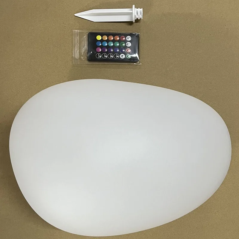 

LED solar stone light colorful luminous simulation pebble floor lawn light