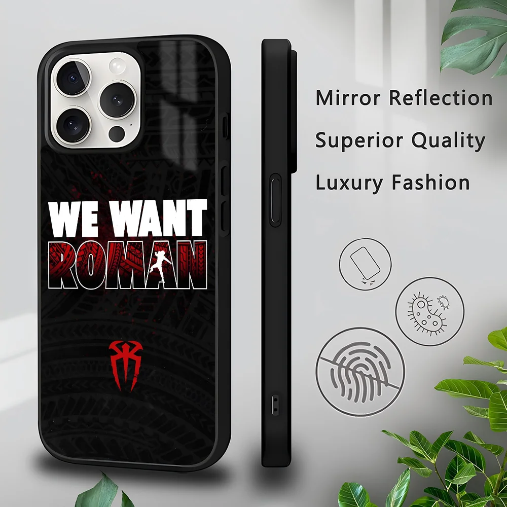 We Want R-Roman Reigns Phone Case For IPhone 16 15 14 13 Pro Max 11 Mini Alex Mirror For Magsafe Wireless Charging Cover