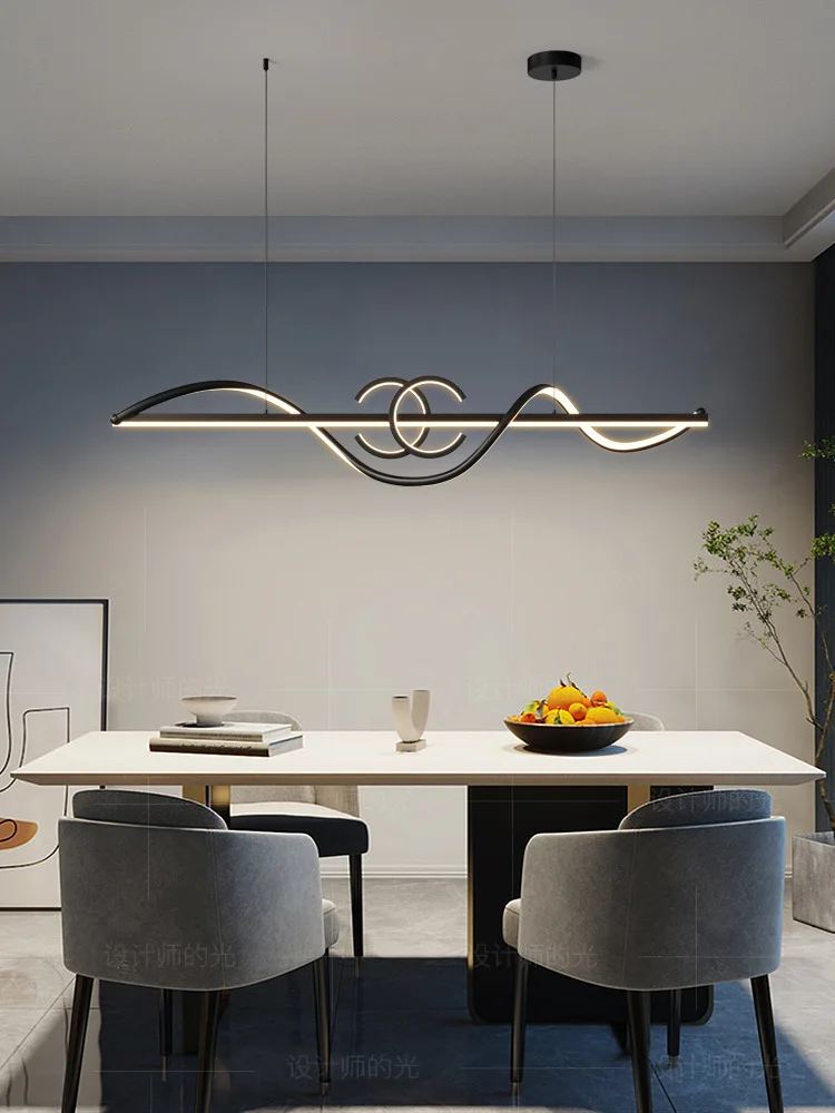 

Modern Minimalist Restaurant Pendant Lights Creative Dining Room Long Bar Table Lamp Nordic Light Luxury 2023 New Chandelier