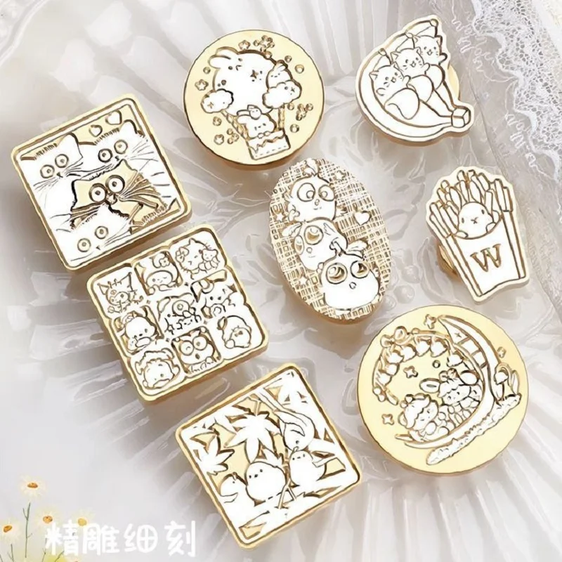 Wax Seal Stamp Kawaii Stamp Wax for Stamp Wax Lacquer for Seals Foodie Dessert Series Stamps for Wedding Crafts Supplies HCZ039