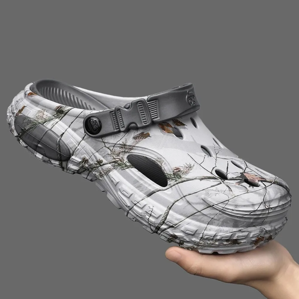 

2026 Men's Thick Bottom High Elastic EVA Clog Shoes Outdoor Beach Vacation Driving Indoor Anti-slip Slip-On Summer Sandals