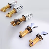 BAKALA Bañera de latón cromado Válvula de control de agua fría y caliente Grifo Baño Ducha Mezclador Bañera Juego de 3 piezas Válvula de conmutación