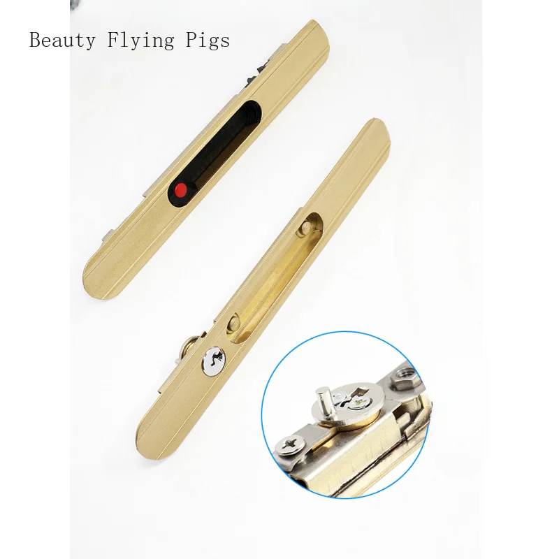 1 set of stainless steel bridge cut aluminum alloy door and window hook lock balcony sliding door bar lock hardware accessories
