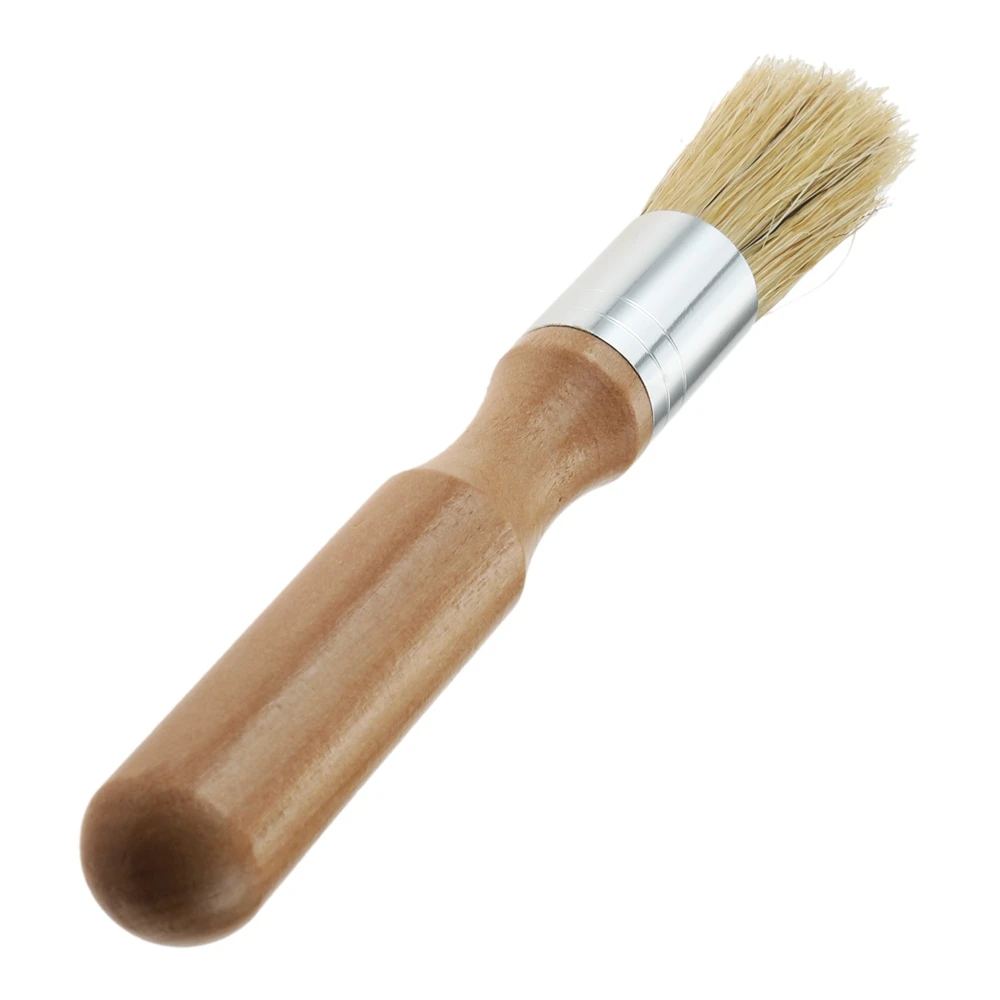 1PC Multifunctional Pig Bristles Brush with Round Head and Wooden Handle Small Brush for Painting and Painted Brush 148mm