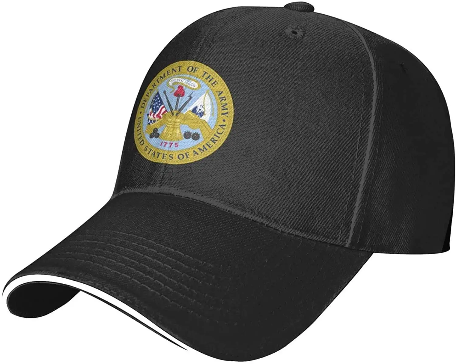 Emblem of The United States Department of The Army Adult Casual Sandwich Baseball Cap Comfortable and Breathable Hat