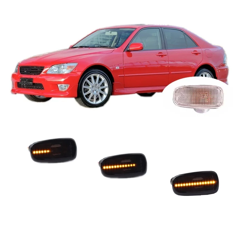 for Lexus IS200 IS300 XE10 LS430 UCF30 SC430 1999 2000 2001 2002 2003 2004 2005 Sequential LED  Side Marker Signal Light Lamp