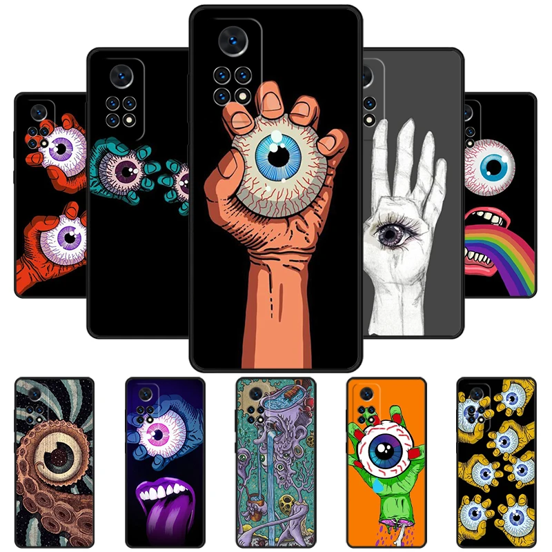 Esoteric Hands and Mystic Eyes Phone Case For Redmi Note 11 EPro 11S 10 10T 9S Promax 8 Pro Xiaomi Mi 10 11 12X 12S Ultra Cover