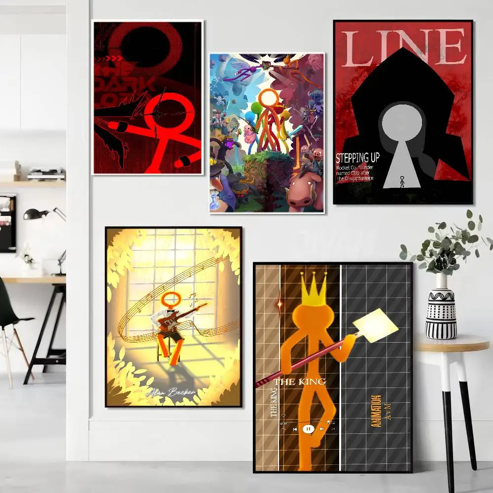 Alan Becker Anime Anime Posters Sticky HD Quality Wall Art Retro Posters For Home Kawaii Room Decor