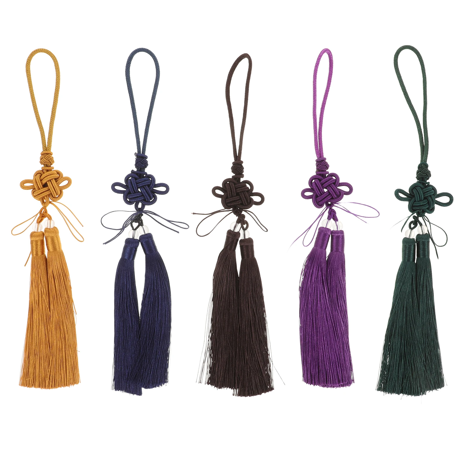 

5pcs Sword Pendant Chinese Knot Tassel Crafts Tassel Pendant For Fan Keychain Car Rearview Mirror Spring Festival Decoration Diy