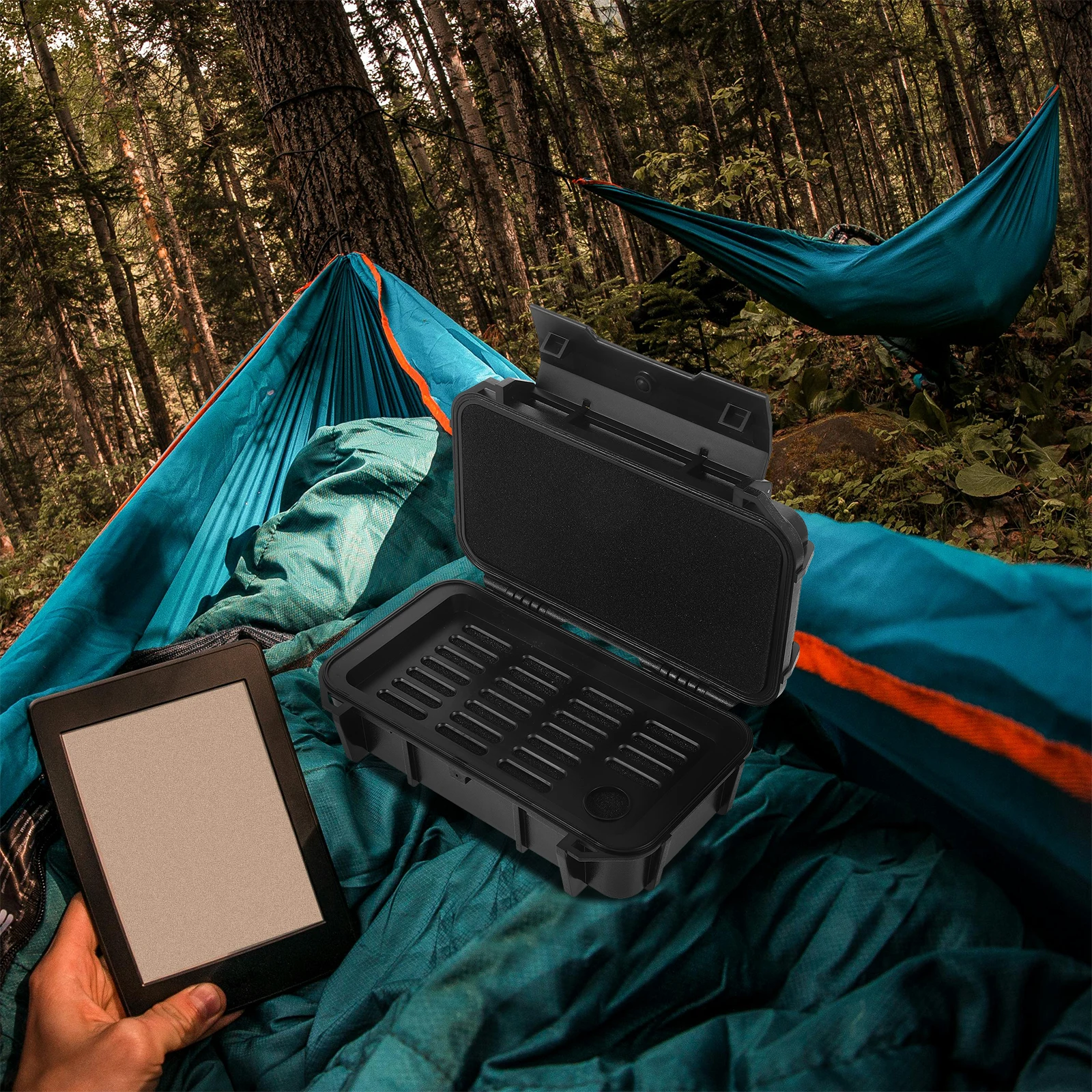 

Multipurpose Waterproof Sealing Box Double Layer Airtight Shockproof Storage Container For Outdoor Camping Survival Case
