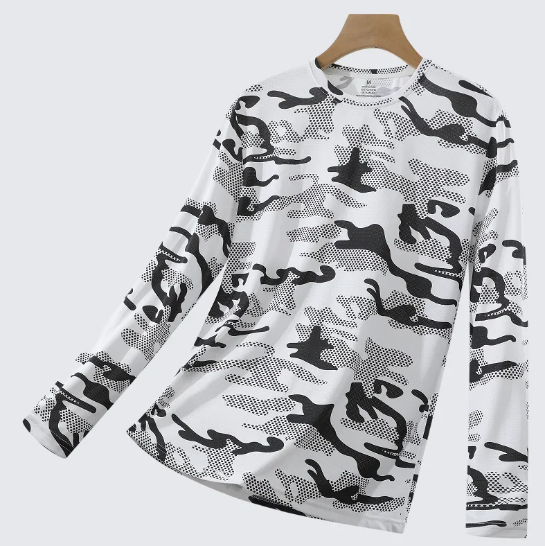 Tarnmuster bedruckte Herren-T-Shirts, Sommer, lässiges Herren-Oberteil, Laufen, Fitness, Herren-Langarmshirt, Outdoor-Mode, Herren-Sport-T-Shirt – Detail 10