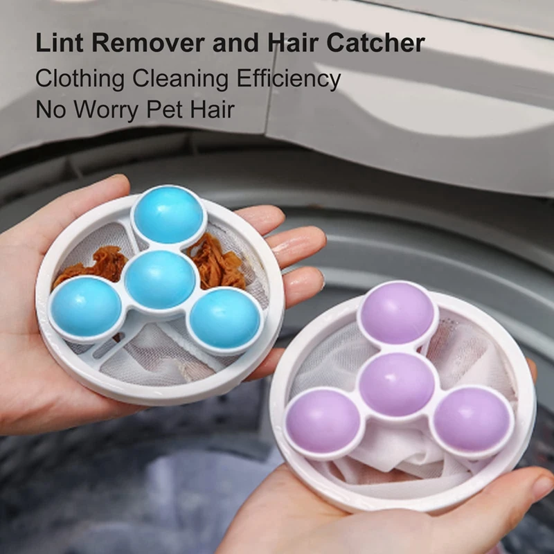 ランドリー用の再利用可能なヘアフィルタークリーナー,メッシュ,キャッチャー,洗濯機,家庭用ペット,3個