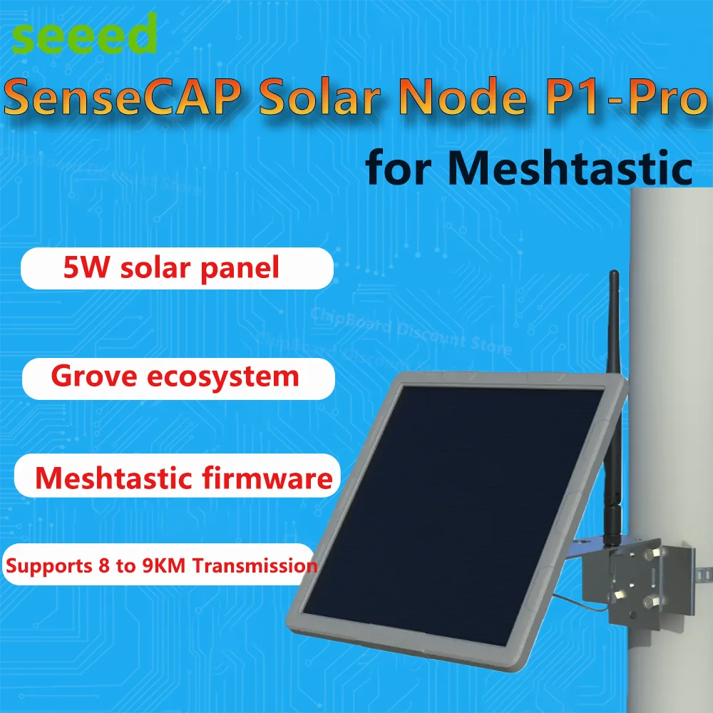 

SenseCAP Solar Node P1-Pro for Meshtastic With XIAO nRF52840 Plus/Wio-SX1262/L76K GPS module and Battery Grove Interface