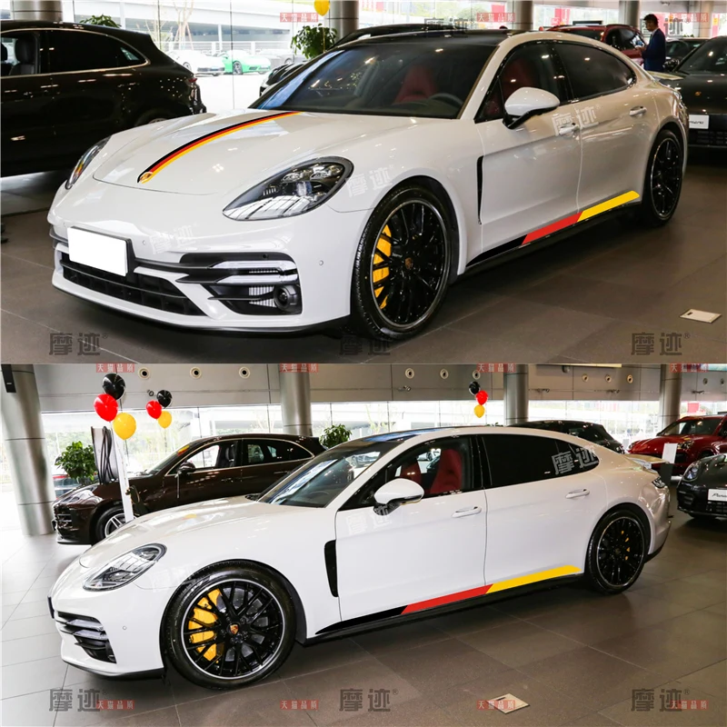 

Car sticker FOR Porsche Panamera body hood decoration sporty fashionable national flag Vinyl Decor accessories