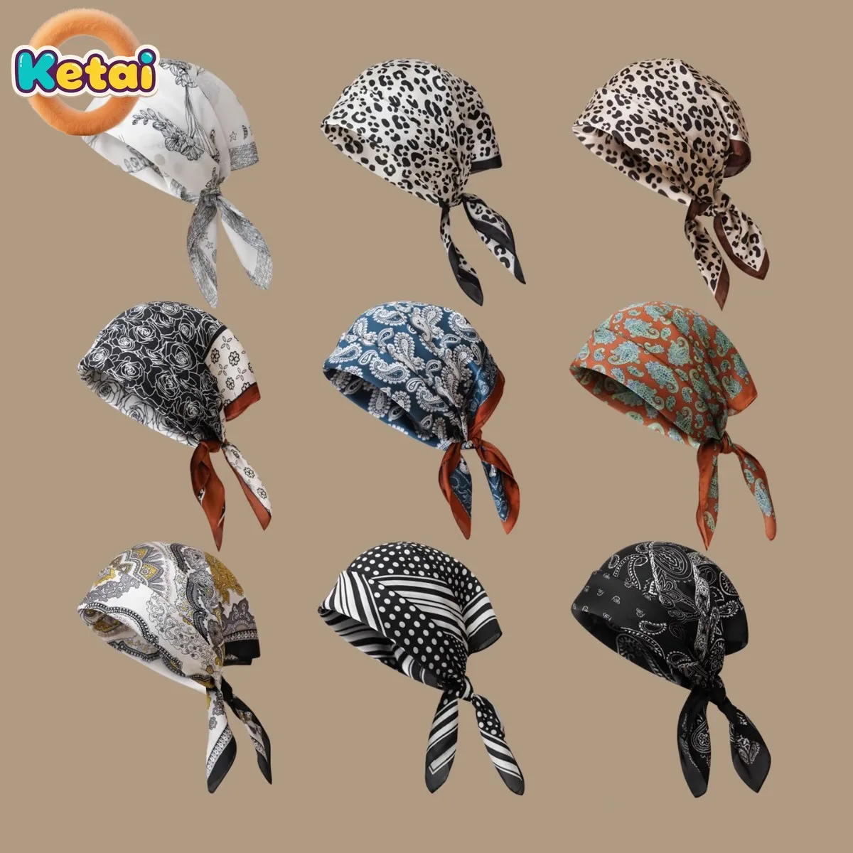 

French artistic black and white rose scarf fashionable spicy girl high-quality silk headscarf multifunctional large square scarf