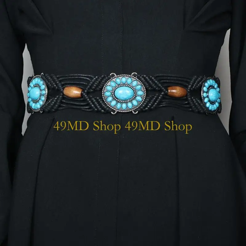 

49MD пояс для девочек в богемном стиле с кисточками для банкетного костюма, украшения для тела на талии