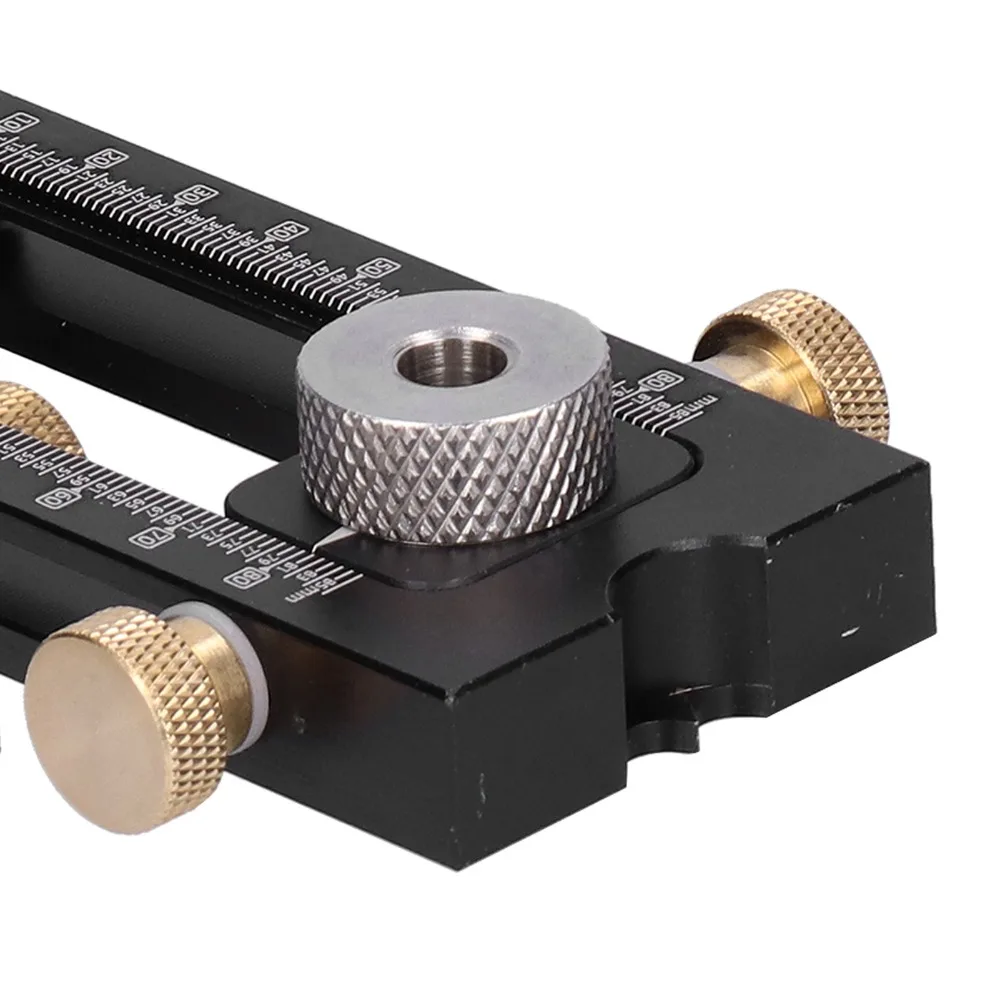 Cross Oblique Flat Head Drill Puncher Locator Adjustable Width Graduated Metal Self Centering Doweling Jig Vertical Multi Angle