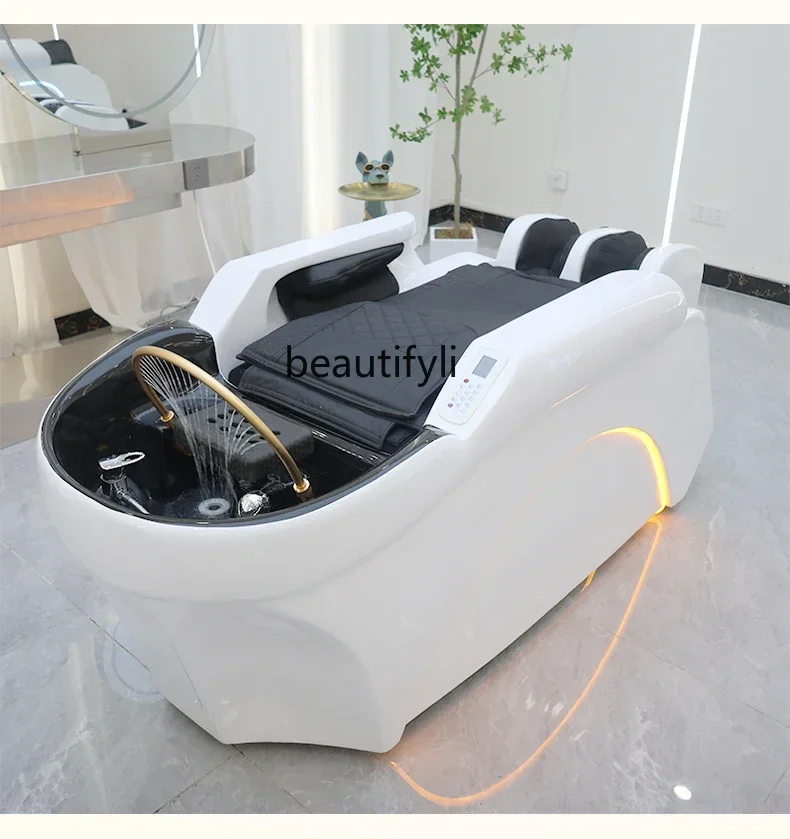 

High-end intelligent massage shampoo bed for barbershops with constant temperature water circulation and full automaticHY