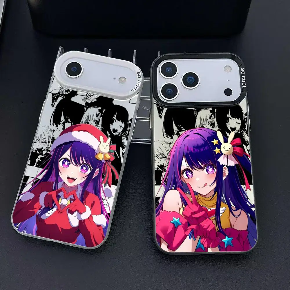Ai Hoshino O-Oshi No Ko جراب هاتف آيفون 17 16 15 14 13 12 11 برو ماكس الهواء الملونة ماتي الليزر أورورا للصدمات جراب هاتف #1