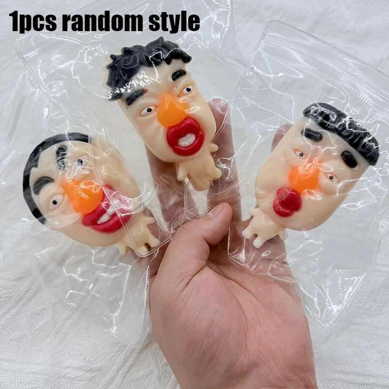 1 Stück Lustiges Gesicht Squishy Squeeze Stressabbau Schnell Rückfedernde Maske Charakter Fidget-Puppe Anti-Angst-Geschenk Weiches Langlebiges Spielzeug