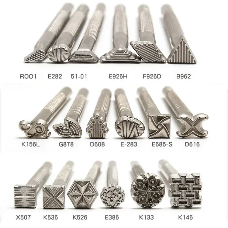 1Pcs Leather Stamping Kit Metal Punch Tool Stamp Wax Leather Craft Punch Stamps