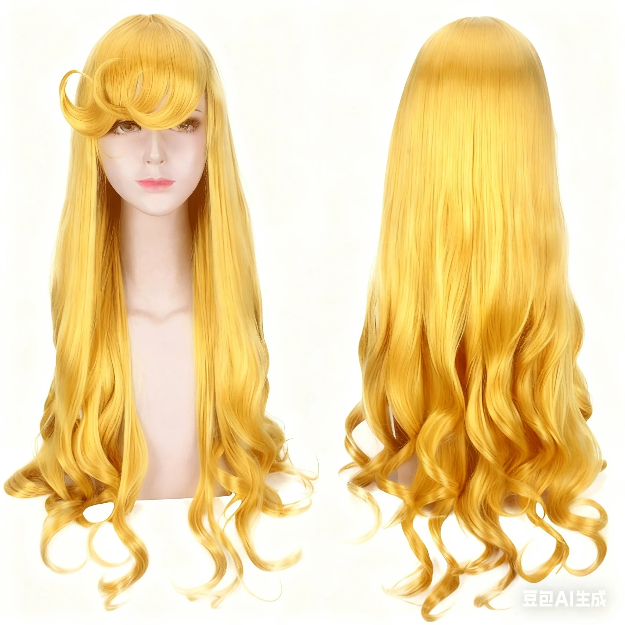 

Парик принцессы для девочек Авроры, длинные золотые волнистые стильные челки, синтетические волосы, костюм для косплея, парики, шипшина, роза, женские длинные желтые волосы