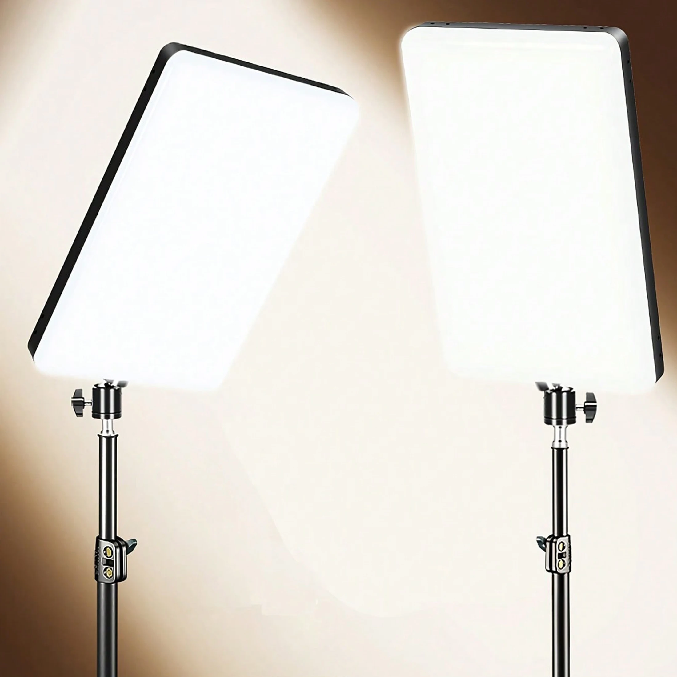 10 Inch Flat Panel Light with Cell Phone Placement and 1.1 Meter Stand Adjustable Triangle Stand