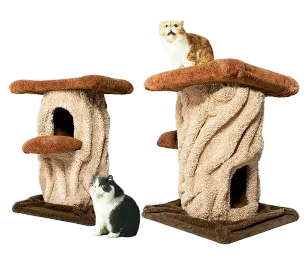 Camily  Wholesale high quality Big Wooden Scratcher Tower Cat Tree House