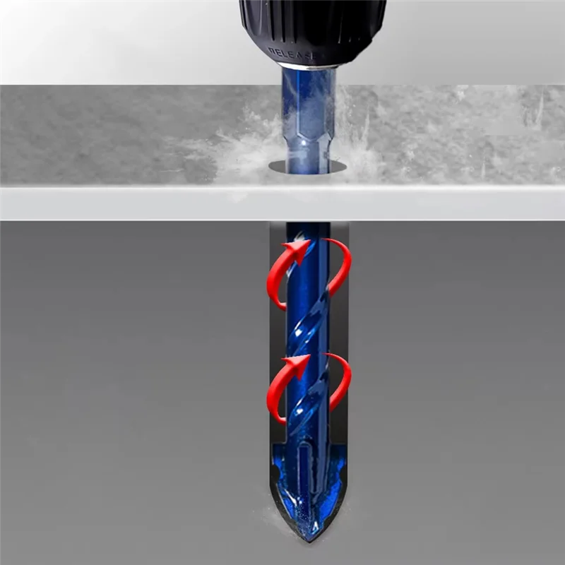

【Must-Haves】High Hardness Eccentric Drill Precision Drilling 6/8/10/12/14Mm Glass Tile Punching Rock Slab Drill Bit Cutt