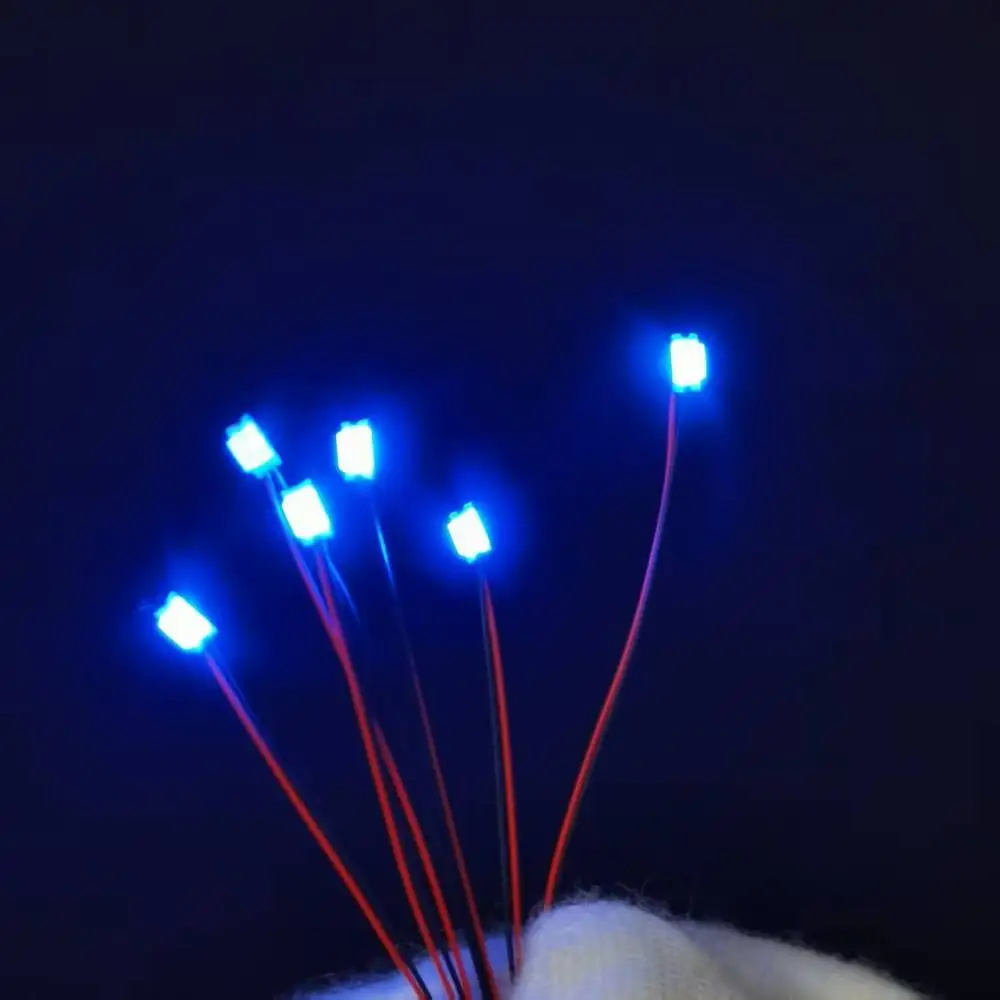 Miniature SMD Wired LED Chips 12V DC For Architectural Model Sand Table Landscape Decoration Lighting Hobby Parts Kit