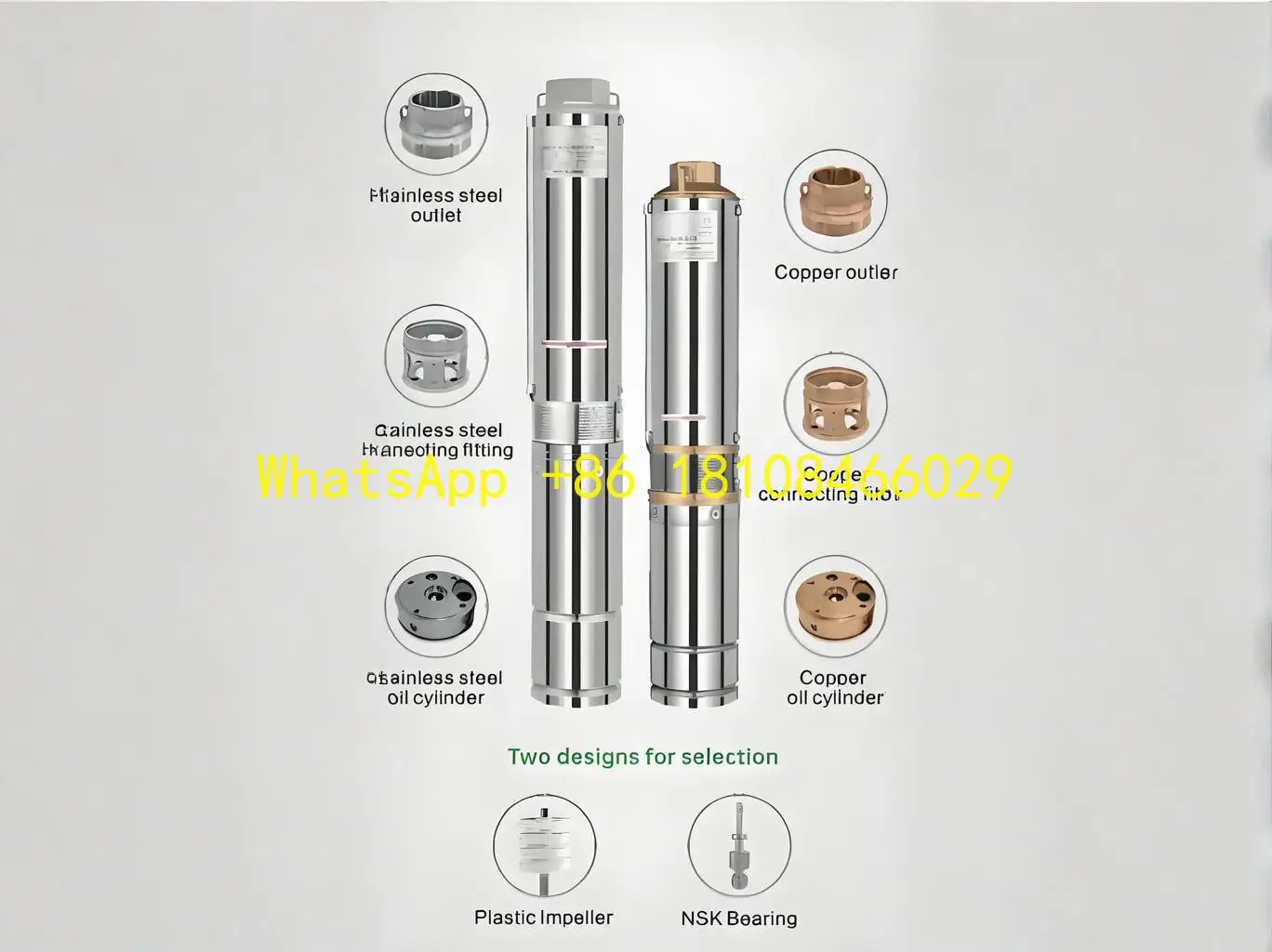 Bomba sumergible Solar, impulsor de plástico de 4 ", 380V/520V, energía Solar para riego agrícola, suministro de agua para jardín