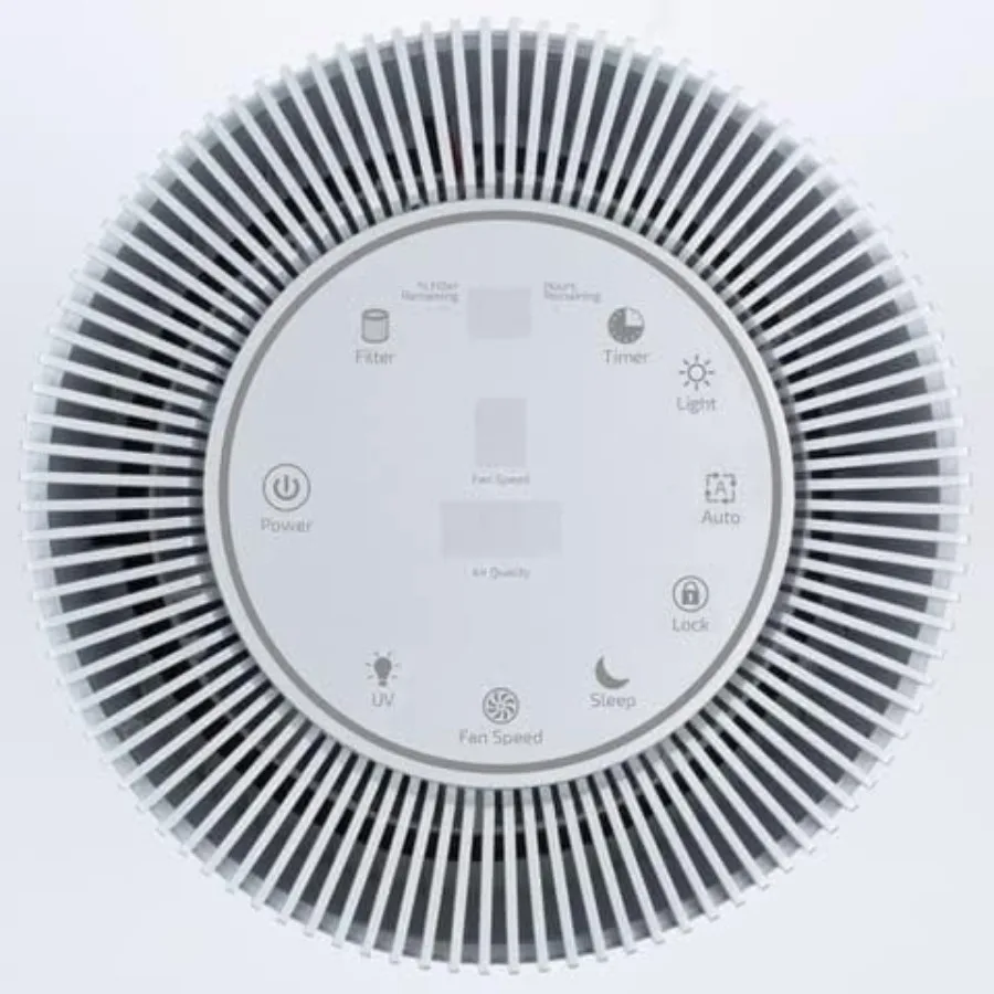 منقي هواء HEPA مع فلتر H13 HEPA ضوء الأشعة فوق البنفسجية الكربون النشط إعدادات متعددة السرعات وضع النوم والمؤقت لغرفة النوم والمكتب المنزلي