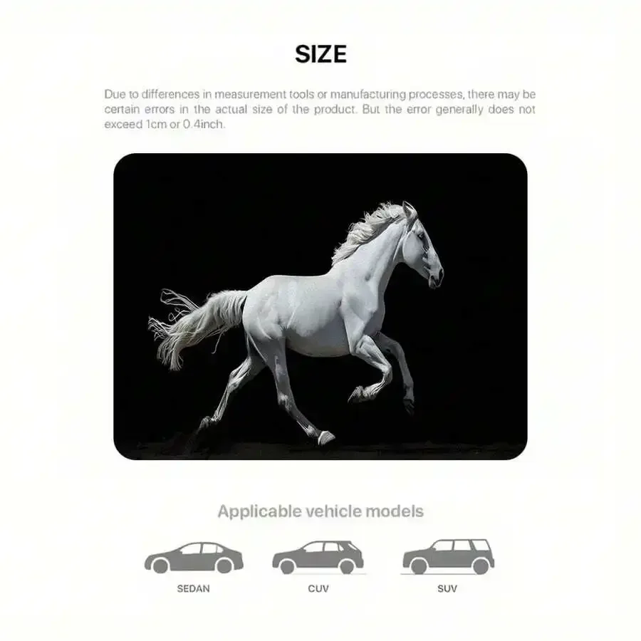 , Stylish White Horse Design Trunk, Durable And Easy To Clean, Washable New Car Trunk, Minimalist Storage, Friends And Family,