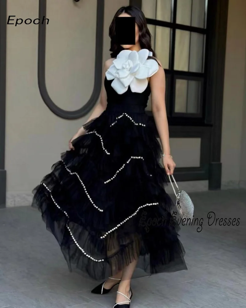 Epoch Avondjurk Вечернее Платье Vestidos De 15 Quinceañera Elegante Strapless Parel 3d Bloem Homecoming Galajurk Voor Vrouwen