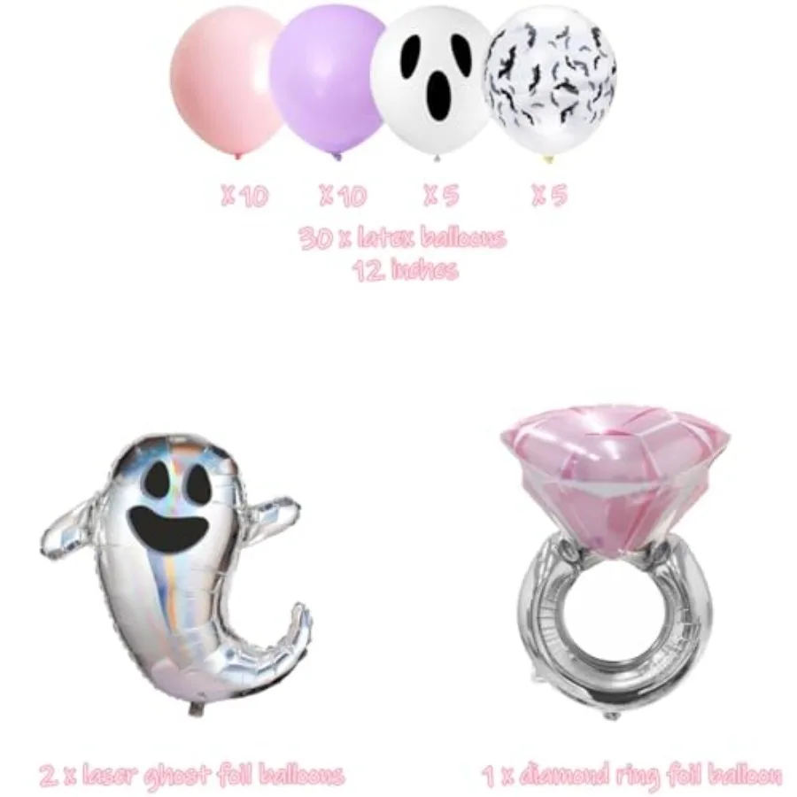 Она знайдена ее бу, воздушный шар, баннер, кольцо с призраком на Хэллоуин, воздушные шары для девичника на Хэллоуин, украшения