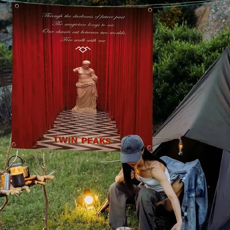 Twin Peaks Film Bunte Flagge Wandbehang Böhmisches Wandbanner Mandala Indoor Art Decor