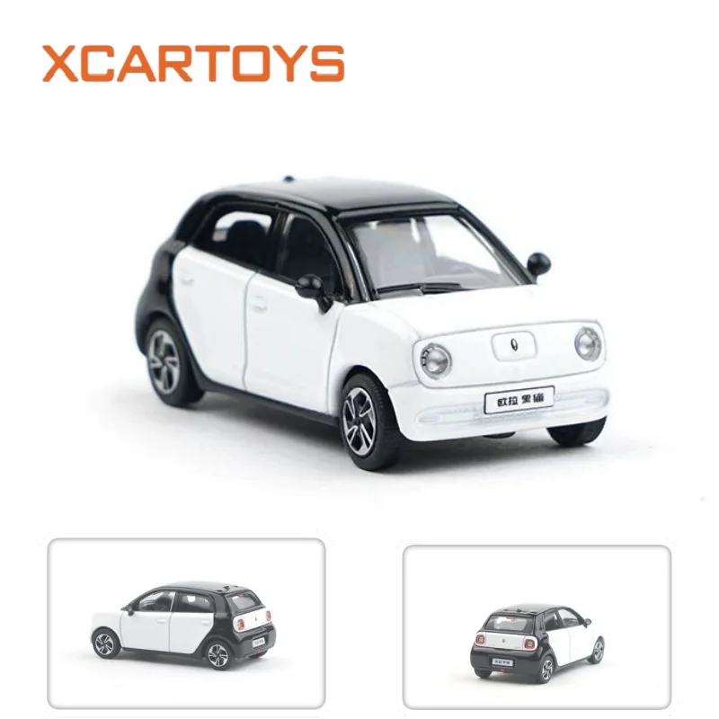XCARTOYS 1 64 Alloy Car Model Toy ORA Black Cat Black and White Two Tone Color Car Collectible Vehicle Display Gift Decoration