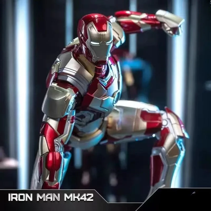 

ZD Iron Man Action Figure MK42 Marvel Avengers Series Ornament Light-up Toy Figure The best gift for a boy