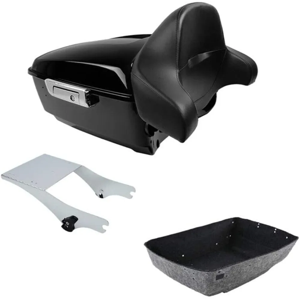 

Motorcycle Trunk Box Wrap-around Backrest Detachable Mounting Rack Fit For Harley Touring 1997-2008 Road King Road Str