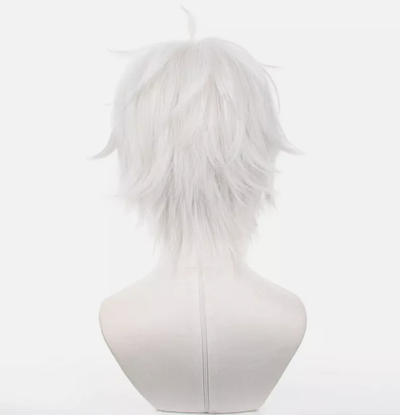 Blue Lock Seishiro Nagi Cosplay Wigs 30cm Silver White Synthetic Hair