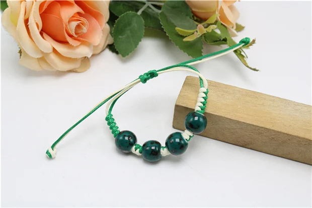 Fashion Ethnic Style High Quality Original Ceramic Beads Bracelet Adjustable Handmade Porcelain Beads Rope Dropshipping #1823