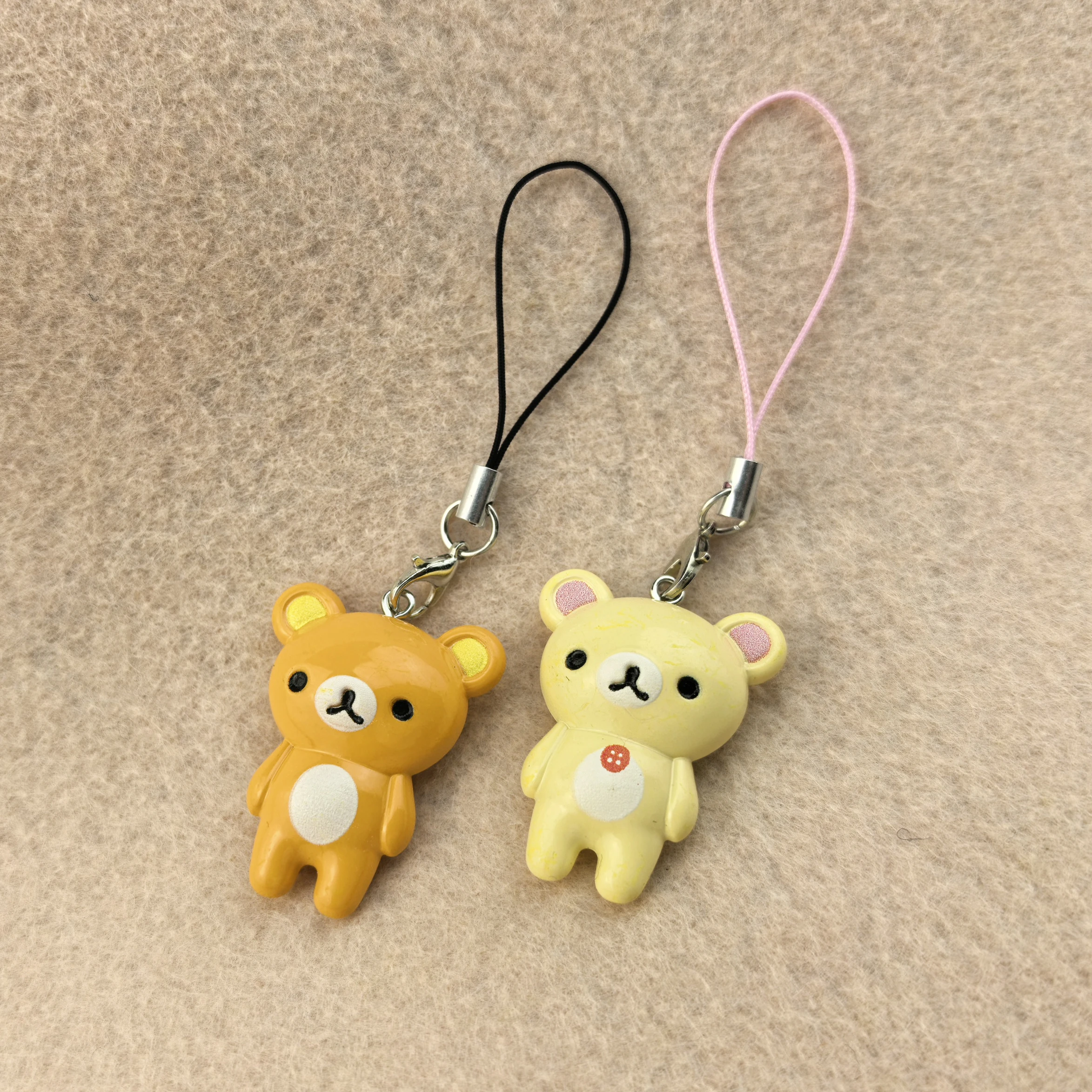 Kartun Rilakkuma Lonceng Kecil Kunci Gesper Kawaii Ritsleting Dekorasi Liontin Ponsel Lucu Liontin Aksesori Hadiah untuk Teman